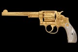 Oscar Young Factory Chiseled, Engraved, Gold Plated, Pearl Stocked Smith & Wesson Model 1899 - Image 2 of 7