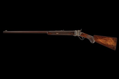 Engraved A. A. Kellogg Sharps Bridgeport Model 1874 Sporting Buffalo Rifle 45-70 - Image 2 of 3