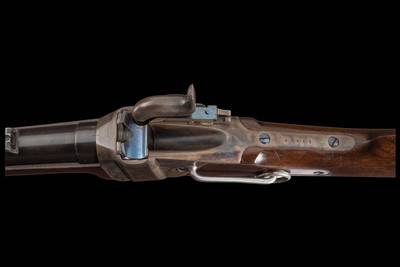 Outstanding Civil War U.S. Sharps New Model 1863 Breech Loading Percussion Saddle Ring Carbine .52 Cal - Image 5 of 6