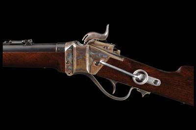 Outstanding Civil War U.S. Sharps New Model 1863 Breech Loading Percussion Saddle Ring Carbine .52 Cal - Image 2 of 6