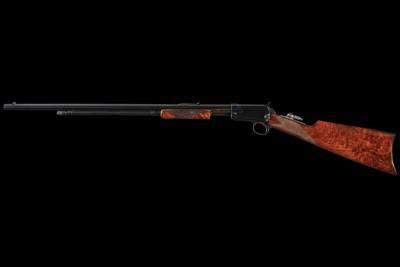 Special Order Winchester Straight Grip Deluxe Model 90 Slide Action Takedown Rifle with Checkered Slide Handle - Image 4 of 6