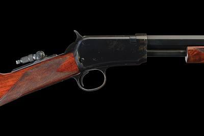 Special Order Winchester Straight Grip Deluxe Model 90 Slide Action Takedown Rifle with Checkered Slide Handle - Image 1 of 6