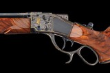 Jim Blair Master Engraved and Gold Inlaid, Custom Sharps Rifle Co. Model 1878 38-55 Borchardt Single Shot Falling Block Rifle with Case - Image 2 of 6