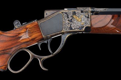 Jim Blair Master Engraved and Gold Inlaid, Custom Sharps Rifle Co. Model 1878 38-55 Borchardt Single Shot Falling Block Rifle with Case - Image 1 of 6