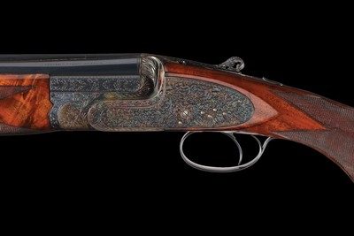 Factory Engraved Perazzi & Fabbri Lusso Model Sidelock Over/Under Ejector 12 ga Shotgun Two Barrel Set with Case - Image 2 of 5