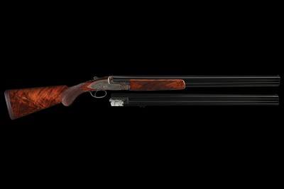 Factory Engraved Perazzi & Fabbri Lusso Model Sidelock Over/Under Ejector 12 ga Shotgun Two Barrel Set with Case - Image 4 of 5