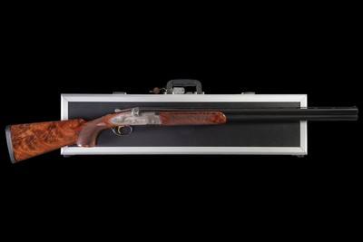Connecticut Shotgun Manufacturing Co. A-10 American Deluxe Sidelock Over/Under 12 ga Shotgun with Case - Image 4 of 5