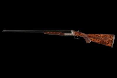 Maximo Gobbi Signed, Engraved, and Gold Inlaid Perazzi DC-12 Side by side 12 ga Shotgun Two Barrel Set with Case - Image 5 of 5