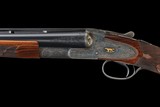 Factory Engraved and Relief Gold Inlaid Hunter Arms Co./L. C. Smith Premier Grade Side by side 12 ga Shotgun with Case - Image 2 of 8