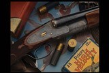 Factory Engraved and Relief Gold Inlaid Hunter Arms Co./L. C. Smith Premier Grade Side by side 12 ga Shotgun with Case - Image 8 of 8