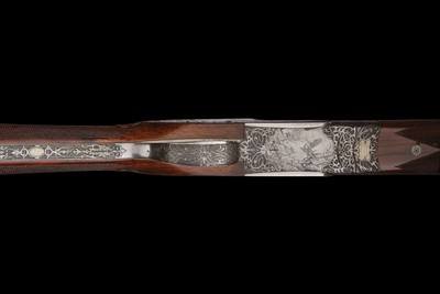 Galeazzi and Sabatti Signed and Master Engraved Abbiatico & Salvinelli .410 Bore Sidelock Over/Under Shotgun with Case - Image 3 of 6