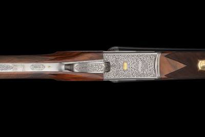 Pair of Rinaldin Signed and Master Engraved Beretta 20 Gauge Giubileo II EELL Double Barrel Shotguns with Case - Image 9 of 11