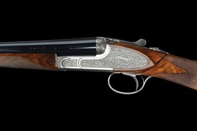 Pair of Rinaldin Signed and Master Engraved Beretta 20 Gauge Giubileo II EELL Double Barrel Shotguns with Case - Image 3 of 11