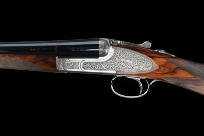 Pair of Rinaldin Signed and Master Engraved Beretta 20 Gauge Giubileo II EELL Double Barrel Shotguns with Case - Image 8 of 11