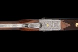 Pair of Rinaldin Signed and Master Engraved Beretta 20 Gauge Giubileo II EELL Double Barrel Shotguns with Case - Image 9 of 11
