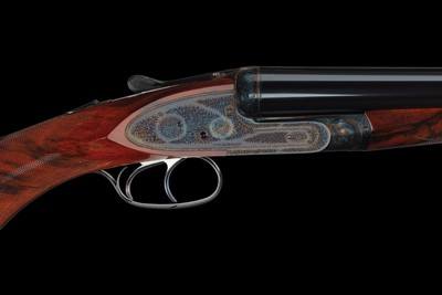Pair of Factory Gian Marco Sabatti Signed and Master Engraved Fratelli Rizzini 16 Gauge R1-E Sidelock Double Barrel Shotguns with Case - Image 7 of 11