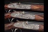 Manrico Torcoli Signed and Photo-Realistic Bulino Nude Themed Engraved True Trio of Ivo Fabbri 28 Gauge Assisted-Opening Pinless Sidelock w/Case - Image 1 of 13