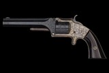 Presentation Cased Pair of Deluxe Engraved, Silver Plated Smith & Wesson No. 2 