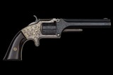 Presentation Cased Pair of Deluxe Engraved, Silver Plated Smith & Wesson No. 2 