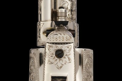 Consecutive Pair of Alvin A. White Signed Master Engraved Colt Second Generation Single Action Army Revolvers with Relief Carved Steer Head Pearl Grip - Image 11 of 11