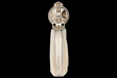 Consecutive Pair of Alvin A. White Signed Master Engraved Colt Second Generation Single Action Army Revolvers with Relief Carved Steer Head Pearl Grip - Image 9 of 11