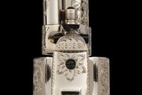 Consecutive Pair of Alvin A. White Signed Master Engraved Colt Second Generation Single Action Army Revolvers with Relief Carved Steer Head Pearl Grip - Image 6 of 11