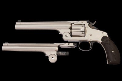 Cased Pair of Early Production Smith & Wesson New Model No. 3 Target Single Action Revolvers with Extra Barrel 32-44 S&W - Image 3 of 9