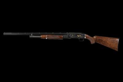 Factory Engraved and Gold Accented Browning 20 Gauge Model 12 Grade V Slide Action Shotgun with Box - Image 4 of 4