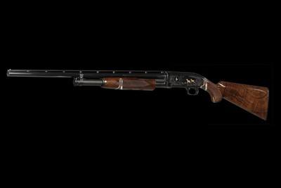 Factory Engraved and Gold Accented Browning 20 Gauge Model 12 Grade V Slide Action Shotgun with Box - Image 3 of 4