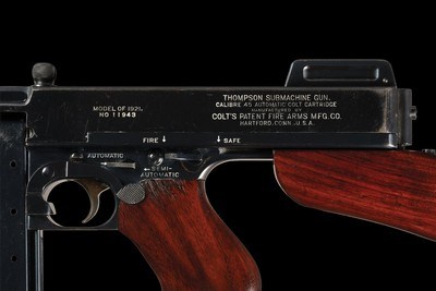 Colt Model 1921 Thompson Class III/NFA C&R Fully Transferable Machine Gun with U.S.M.C. Contract Trigger Housing and Provenance Documentation - Image 4 of 7