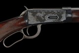 Phil Clundt Panel Scene Relief Etched Special Order Winchester Deluxe Model 1894 Lever Action Takedown Rifle 30 WCF - Image 1 of 4