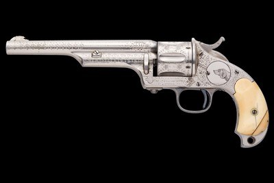 Factory Engraved Merwin, Hulbert & Co. Large Frame Single Action Army Revolver with Ivory Grips - Image 2 of 4