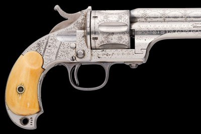 Factory Engraved Merwin, Hulbert & Co. Large Frame Single Action Army Revolver with Ivory Grips - Image 3 of 4