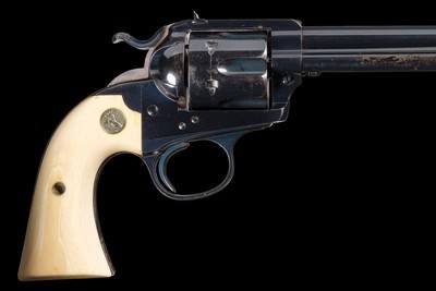 Colt Bisley Flattop Target Model Single Action Army Revolver in Rare .32 Colt with Ivory Grips and Factory Letter - Image 3 of 6