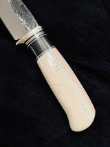 BEHRING MADE HUNTING KNIFE *WALRUS TUSK HANDLE* *BEAUTIFUL* - 4 of 8