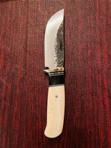 BEHRING MADE HUNTING KNIFE *WALRUS TUSK HANDLE* *BEAUTIFUL* - 2 of 8