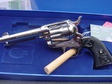 Colt Single Action Army, 44-40, 4 3/4" Nickel, with Box and papers - 2 of 13