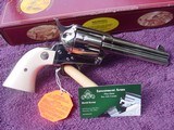 Colt Single Action Army,4 3/4",44 Special, Nickel,Ivory Grips - 1 of 15