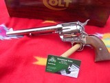 Colt Single Action Army, 7 1/2, 45Lc Nickel w/box - 1 of 15