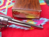 Colt Single Action Army, 7 1/2, 45Lc Nickel w/box - 5 of 15
