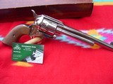 Colt Single Action Army, 7 1/2, 45Lc Nickel w/box - 4 of 15