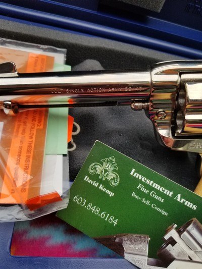 Colt Single Action Army,38-40, 4 3/4, Nickel LNIC - Image 4 of 11