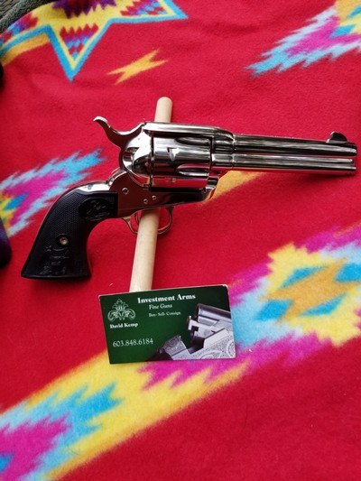 Colt Single Action Army,38-40, 4 3/4, Nickel LNIC - Image 3 of 11