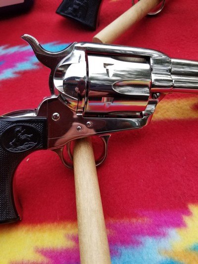 Colt Single Action Army, 45 Colt , 4 3/4" Nickel LNIC - Image 6 of 12