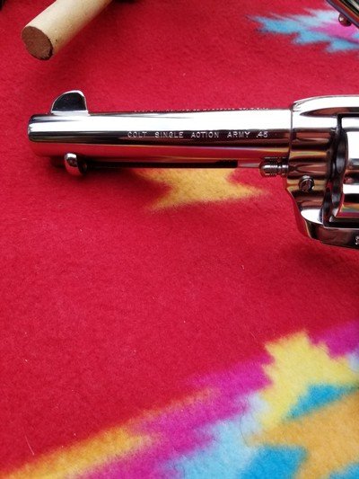 Colt Single Action Army, 45 Colt , 4 3/4" Nickel LNIC - Image 2 of 12