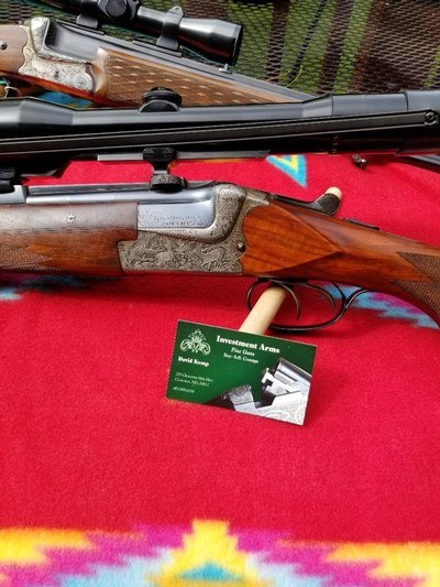 Merkel 221E Double Rifle, 9.3x74R ,Zeiss Scope - Image 8 of 15