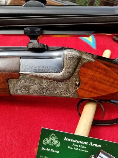 Merkel 221E Double Rifle, 9.3x74R ,Zeiss Scope - Image 2 of 15