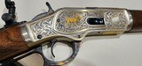 WINCHESTER 1873 1 OF ONLY 20 MADE VERY RARE 44-40 GOLD INLAY ENGRAVED LOOK (NICKLE) - 6 of 20