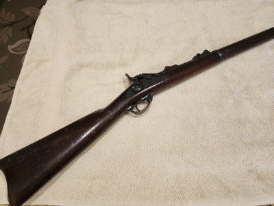 ANTIQUE US MODEL 1873 TRAPDOOR SPRINGFIELD RIFLE-EXCELLENT- SWP 1881 145 YEARS OLD - Image 1 of 20