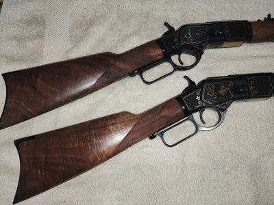 STUNNING PAIR OF Model 1873 150th Anniversary WINCHESTERS 44-40 #79 AND #80 OF ONLY 150 MADE FOR 2023 SHOTSHOW VERY RARE